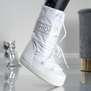 Ghete Dama Tip MoonB High - 3LT3 White - Img 1