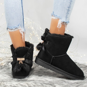 Ghete Dama Tip UG Piele Naturala - 2027 Black - Img 1