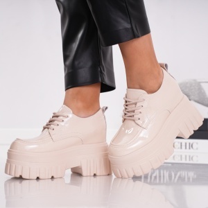 Pantofi Casual Class Go - 5213 Beige - Img 4