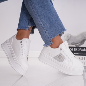 Pantofi Casual Crystal Touch - MK191 White - Img 3