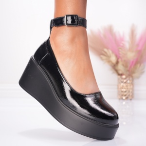 Pantofi Casual cu Platforma Deea - 1037 Black - Img 1