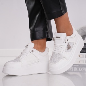 Pantofi Casual Meaw - MK150 White - Img 4