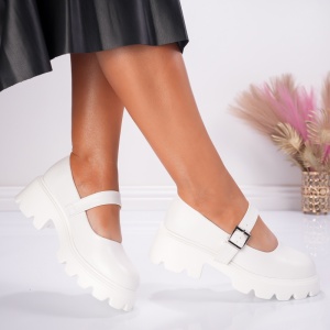 Pantofi Casual Onda - 1029 White - Img 2