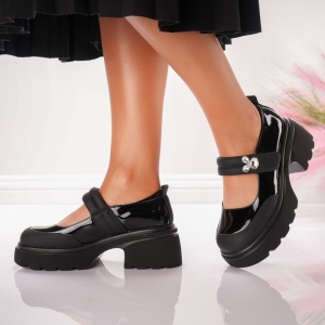 Pantofi Casual Platforma Elysa - X-1 Black - Img 4