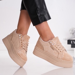 Pantofi Casual VelvetClass - MK162 Beige - Img 2