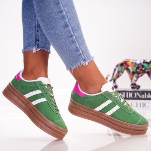 Pantofi Sport Strips Running - MK05 Green - Img 3
