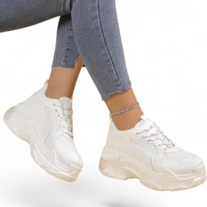 Pantofi Sport Triple S - BL608 White - Img 4