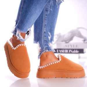 Papuci Casual UG - B24-1585 Camel - Img 4