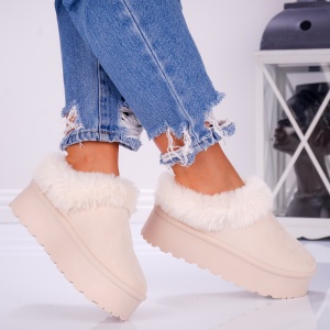 Papuci Casual UG - FluffyRise Y127 Beige - Img 3