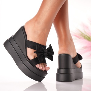 Papuci Cu Platforma - 1054 Black - Img 4