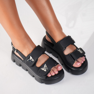 Sandale Cu Platforma Butterfly - 3HXS61 Black - Img 4