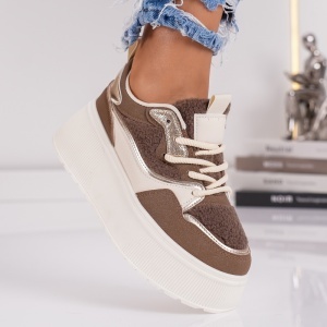 Sneakers Dama UG High - MK072 Brown - Img 3