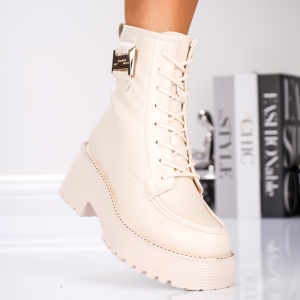 Ghete Casual Gloria - B24-1507B Beige - Img 1