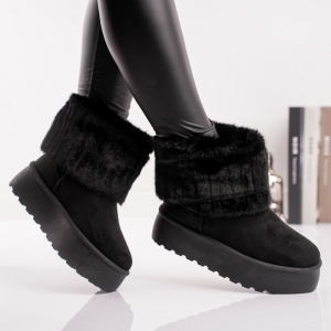 Ghete Casual UG - SnowFur BK102 Black - Img 2