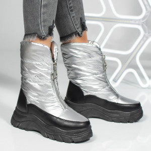 Ghete Dama Apreschiuri Hanna Plus - BE21020 Silver - Img 1