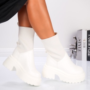 Ghete Dama Cu Platforma - 3WL61 Beige - Img 2