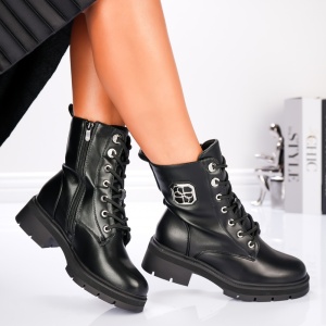 Ghete Dama -Icon Leather B24-1530 Black - Img 3