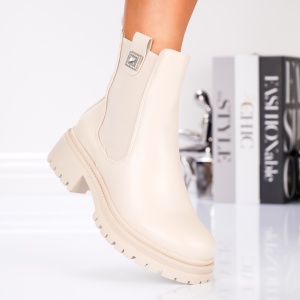 Ghete Dama - Mira Boots SH1359 Beige - Img 2