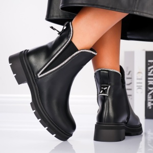 Ghete Dama - Zyra Boots B24-1535 Black - Img 3