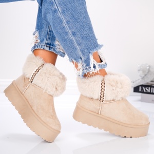 Ghete Tip UG -SoftFur Classic JIA003 Beige - Img 3