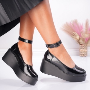 Pantofi Casual cu Platforma Deea - 1037 Black - Img 3