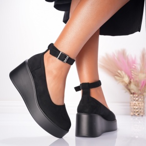 Pantofi Casual cu Platforma Deea - 1038 Black - Img 2