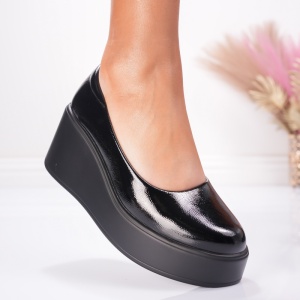 Pantofi Casual cu Platforma Masha - 1035 Black - Img 3