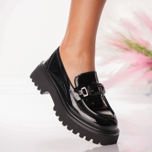 Pantofi Casual Glossy Buckle - X-9 Black 3163