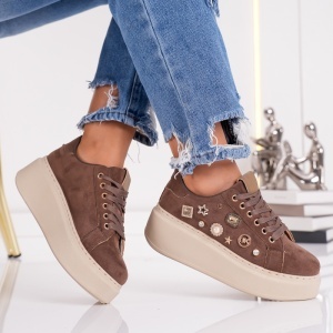 Pantofi Casual Love- MK083 Brown - Img 3
