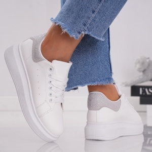 Pantofi Casual Muse - 1861 White Grey