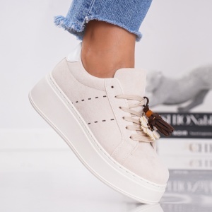 Pantofi Casual TasselStyle - MK190 Beige - Img 3