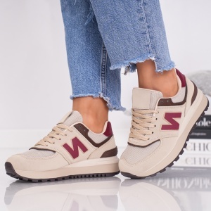 Pantofi Sport New Bolune - XBL547 Khaki Red - Img 4