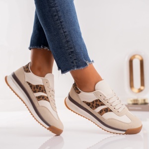 Pantofi Sport SL - MK087 Beige Leopard - Img 2