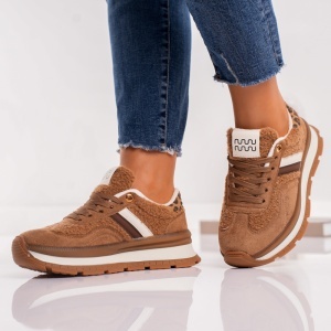 Pantofi Sport Wool - MK080 Camel - Img 4