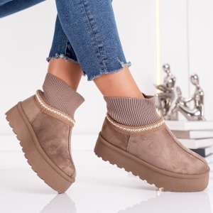 Papuci Casual UG - CozySock VL258 Khacky - Img 4