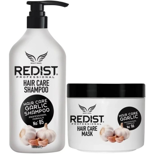 REDIST Fokhagyma Sampon 1000ml + Hajmaszk 500ml – Erősítés és Hajhullás Elleni Ápolás