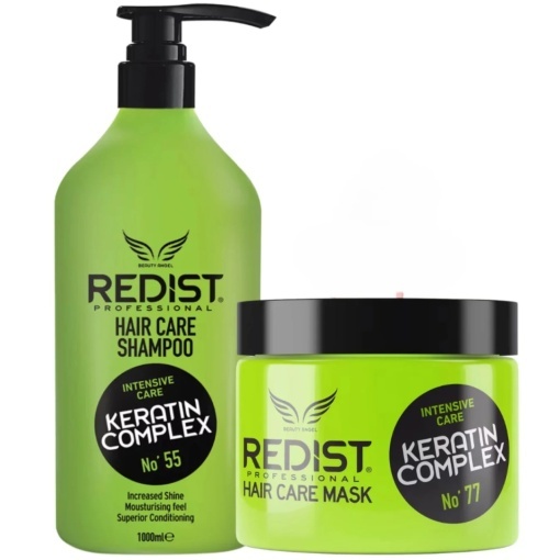 REDIST Keratin Sampon 1000ml + Hajmaszk 500ml – Intenzív Hidratálás és Hajerősítés