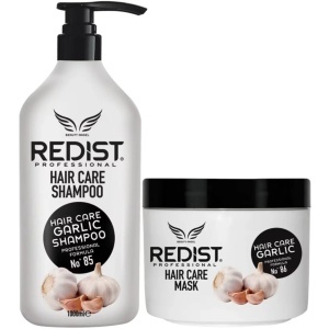 REDIST Fokhagyma Sampon 1000ml + Hajmaszk 500ml – Erősítés és Hajhullás Elleni Ápolás