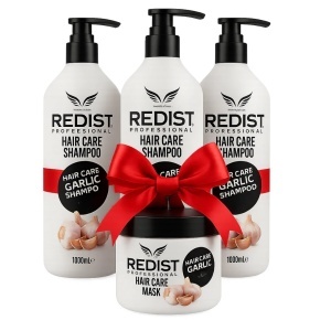 REDIST Promo Csomag – 3× Fokhagymás Sampon 1000ml + 1× Hajmaszk 500ml