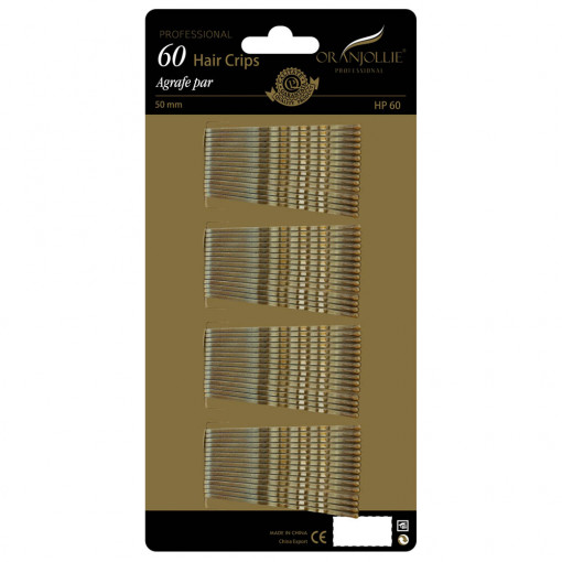 Agrafe Oranjollie aurii 60 la set(50mm)