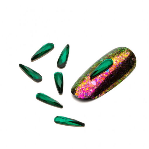 Cristale pentru unghii Verde Nr 27 Set 5 buc