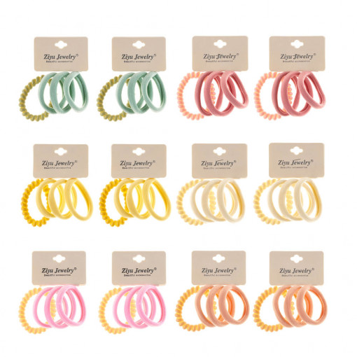 Elastic par color mixt X82 48 set Oranjollie
