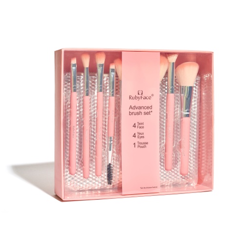 Set 8 pensule make-up+portfard Oranjollie