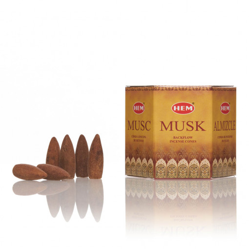 Conuri parfumate backflow Musk HEM 40buc