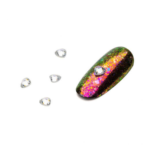 Cristale pentru unghii Inimioare Multicolor Nr 12 Set 5 buc