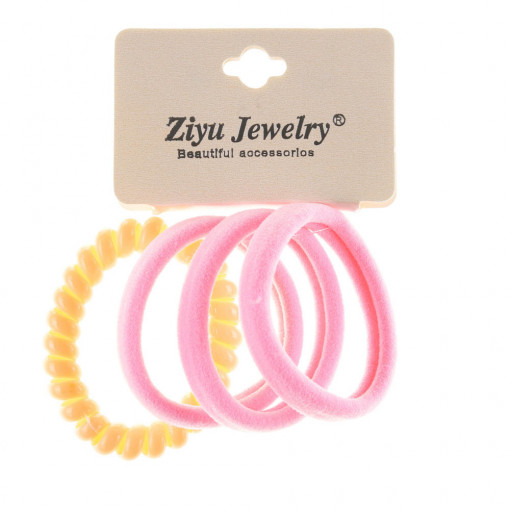 Elastic roz 4 set Oranjollie x82