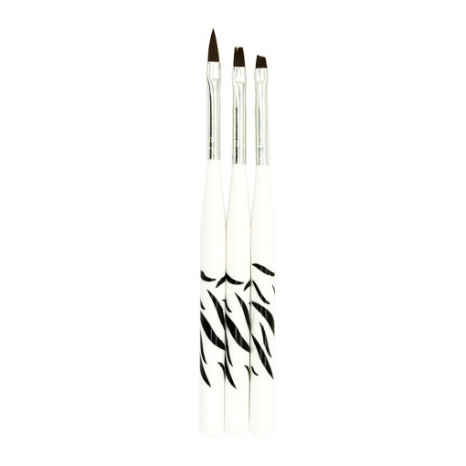 Pensule Gel/Acryl 3 set zebra
