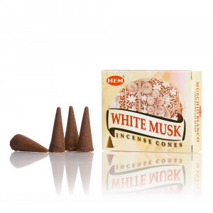 Conuri parfumate HEM White Musk 10buc