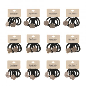 Elastic par negru stras X80 48 set Oranjollie