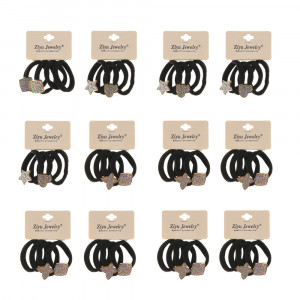 Elastic par negru stras X81 48 set Oranjollie